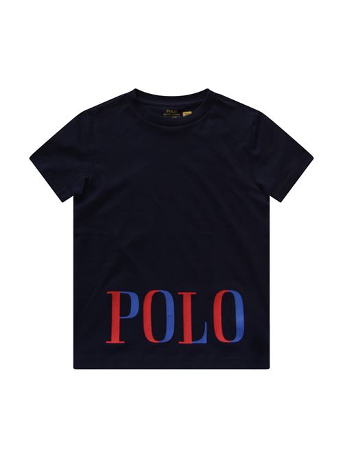 T-shirt blu con logo RALPH LAUREN | 321906836001BLU#